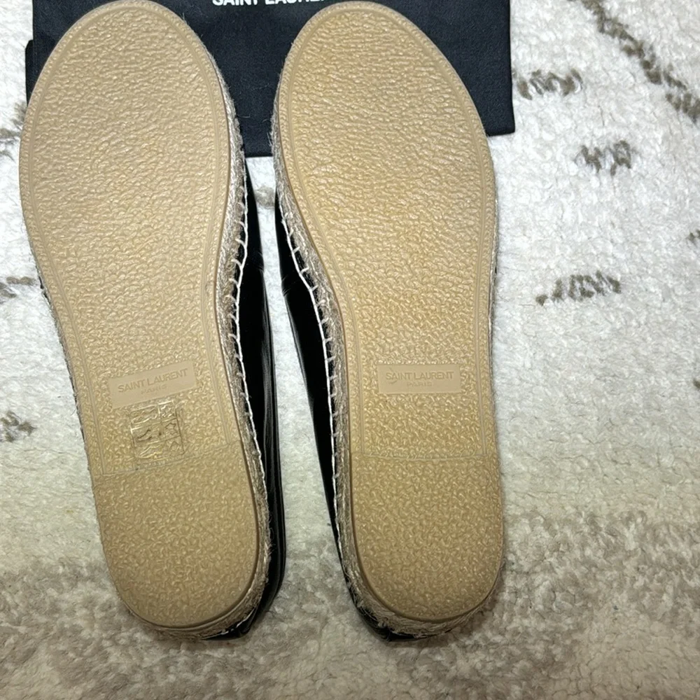 YSL Logo Espadrille Flat